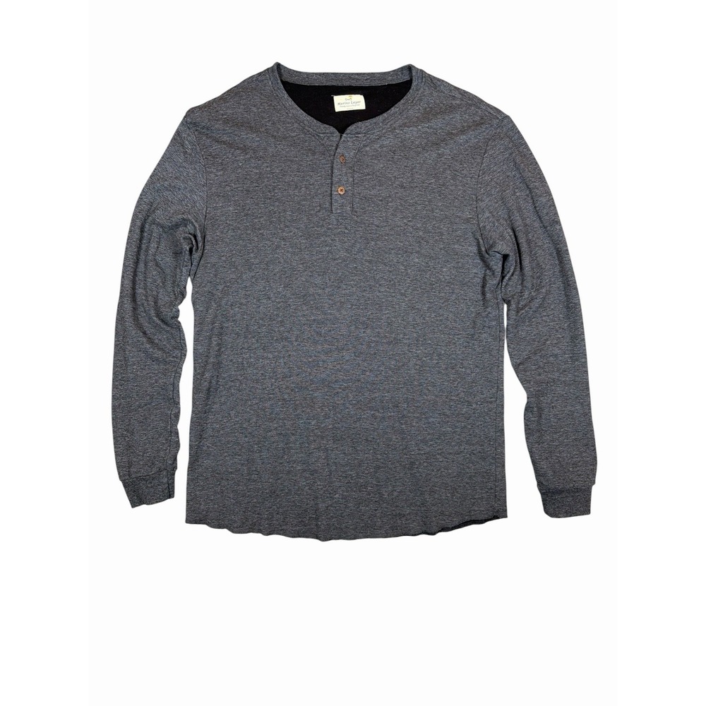 Marine Layer Mens M/L Gray Henley Shirt Long Sleeve Pullover Soft Knit